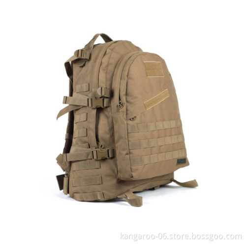Wholesale Khaki Custom Waterproof Canvas Hiking Backpack